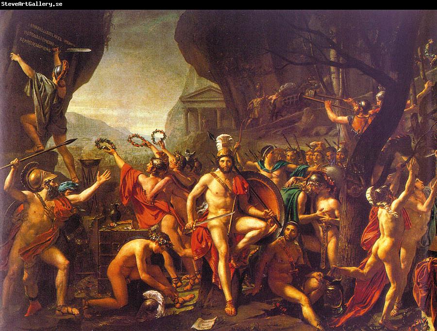 Jacques-Louis  David Leonidas at Thermopylae